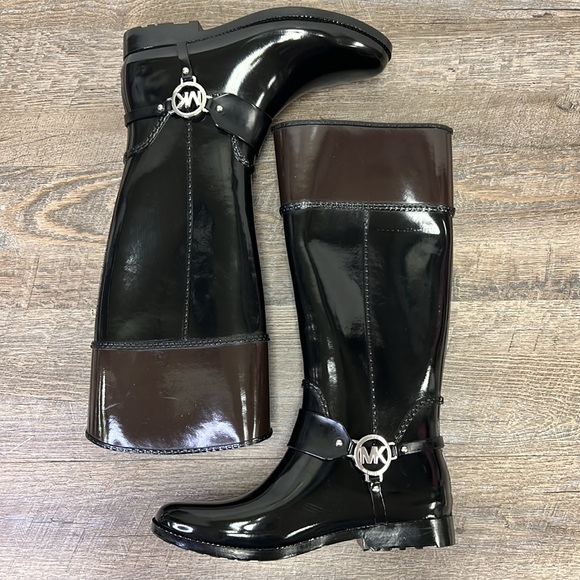SOLD IN STORE NEW Michael Kors FULTON Harness Rain Boots Size 9 - Picture 5 of 13